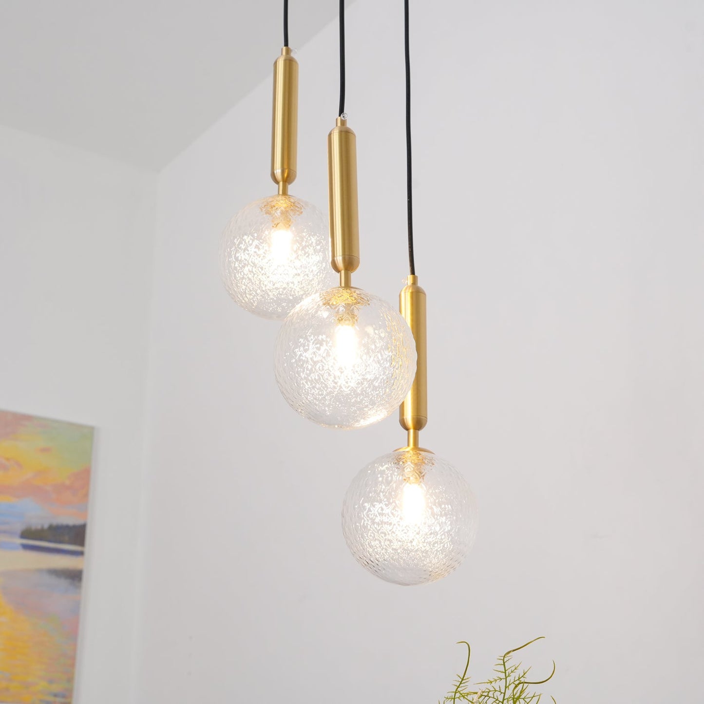 Miira Brass Hanging light Pendant Light