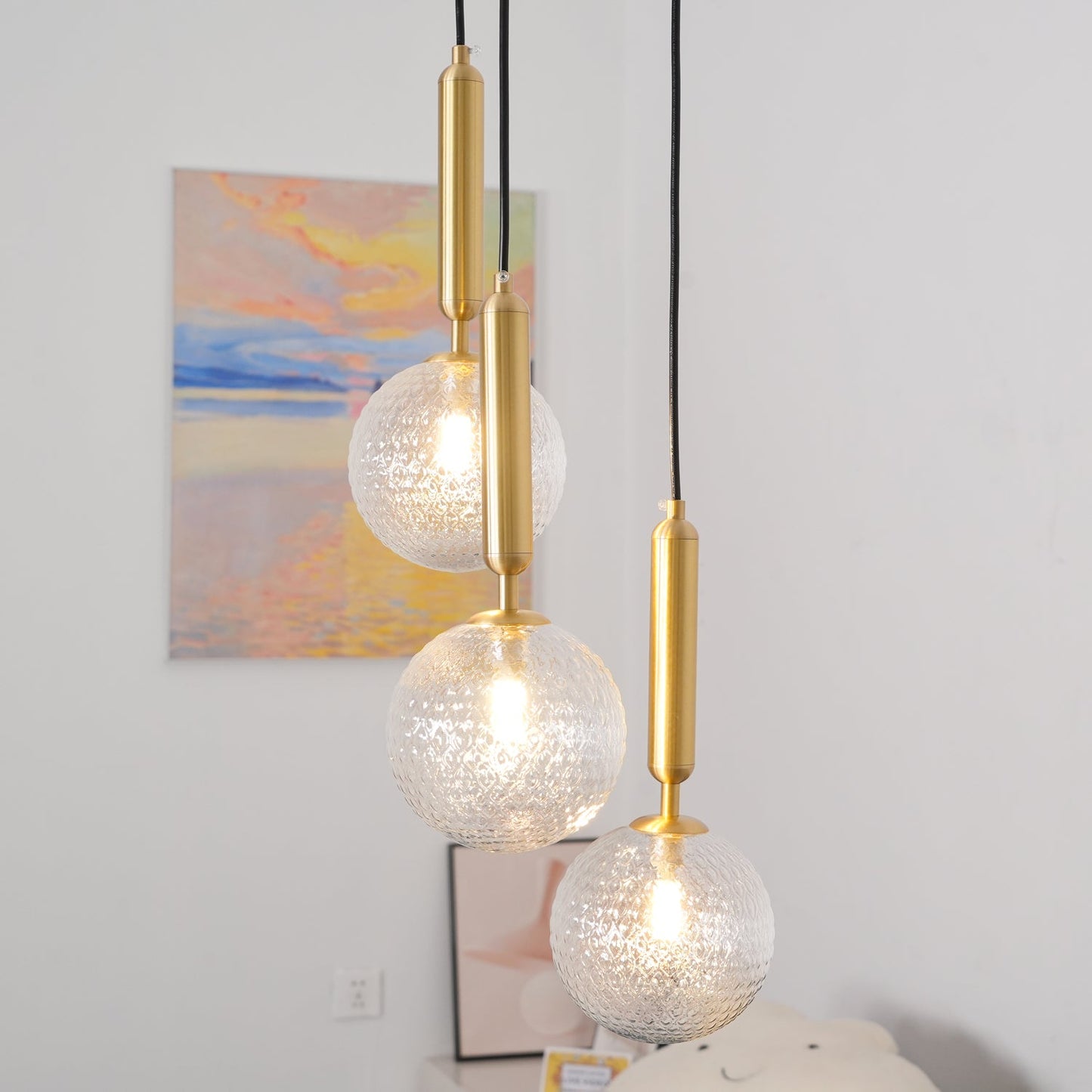 Miira Brass Hanging light Pendant Light