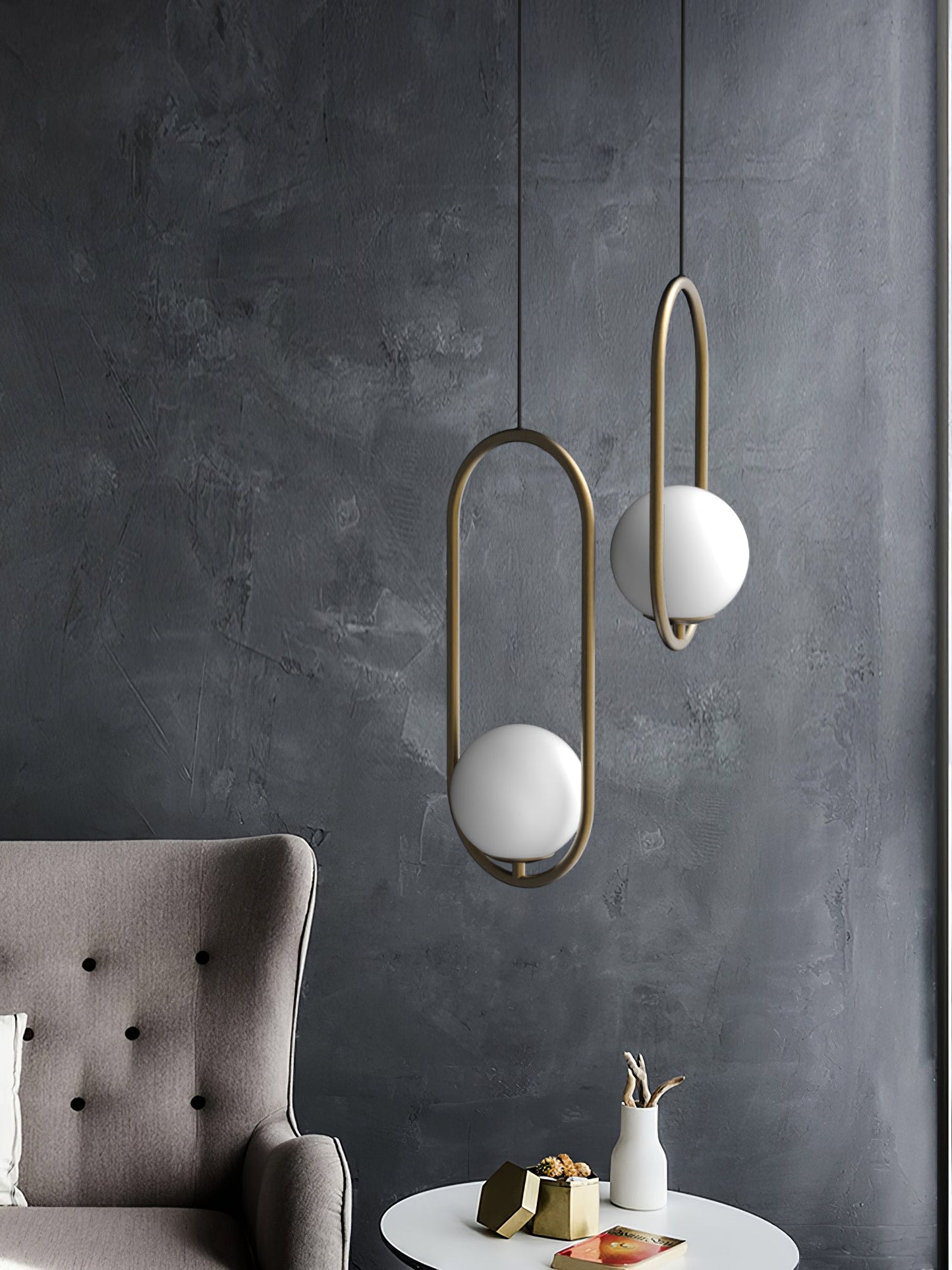 Mila Brass Ceiling light fitting Pendant Swag Light