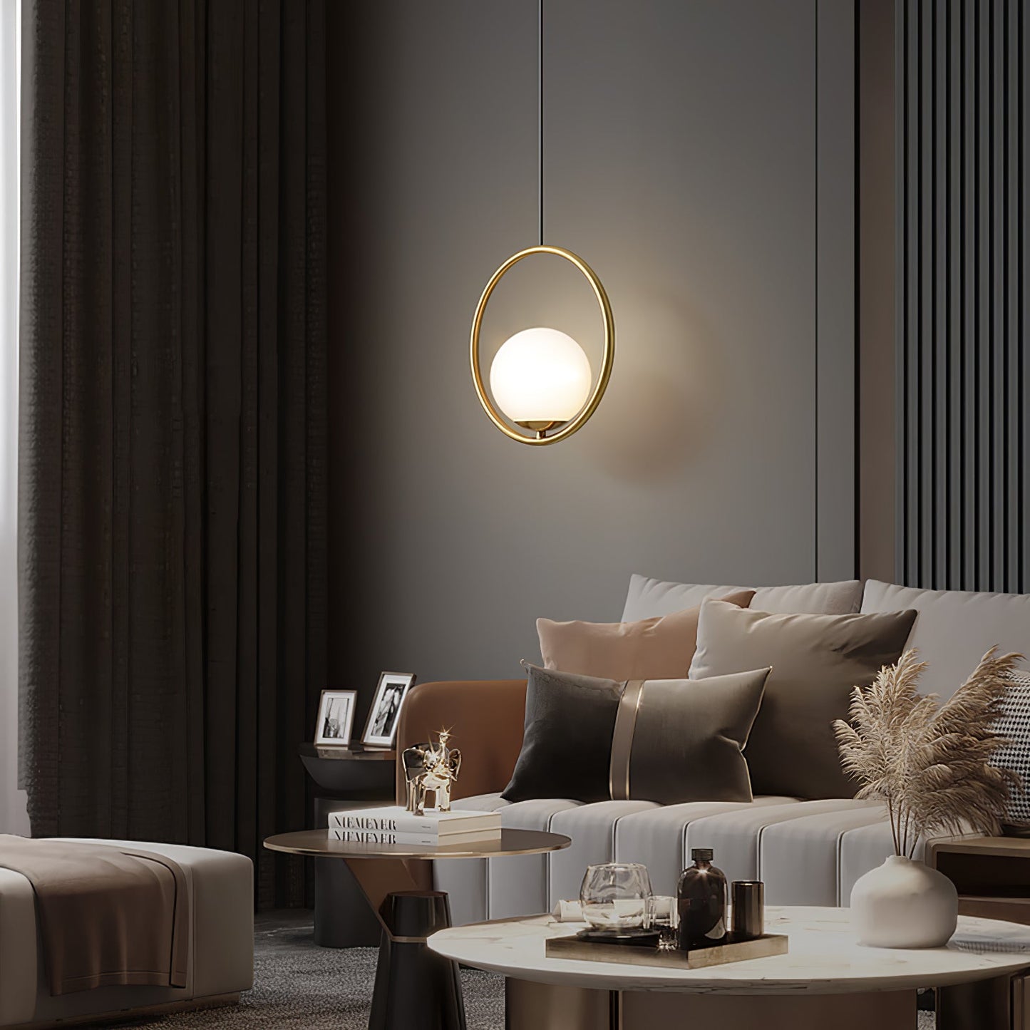 Mila Brass Drop light Pendant Light