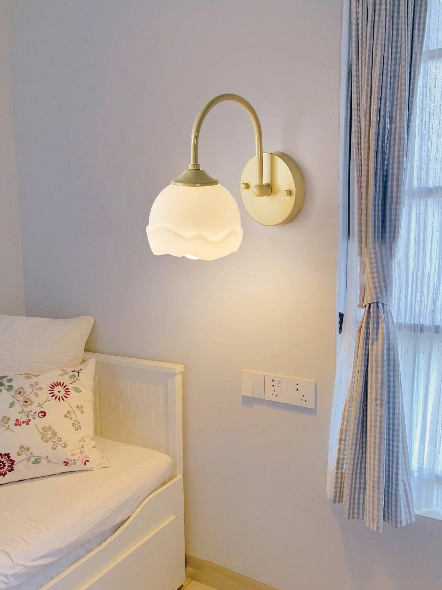 Milk White Floral Wall sconce Wall Lamp