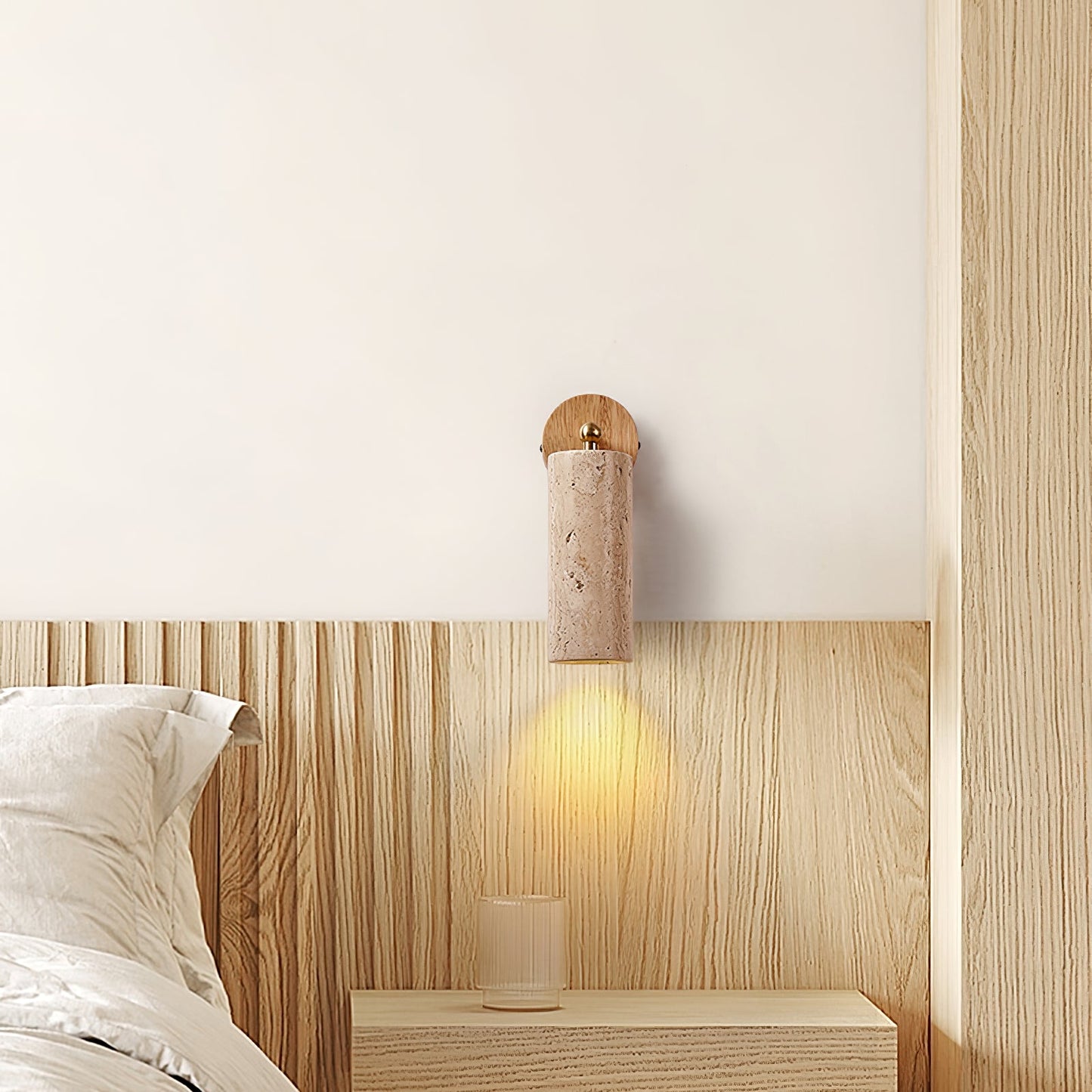 Milo Travertine Wall Spotlight