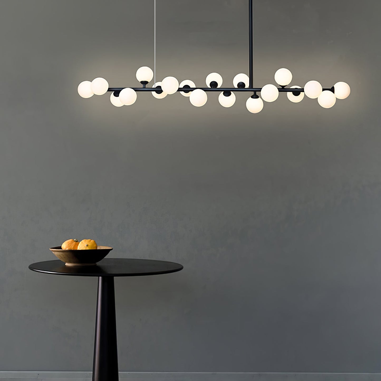 Linear Balls Gasolier Chandelier