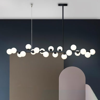 Linear Balls Gasolier Chandelier