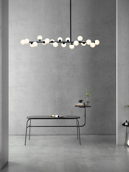 Linear Balls Gasolier Chandelier