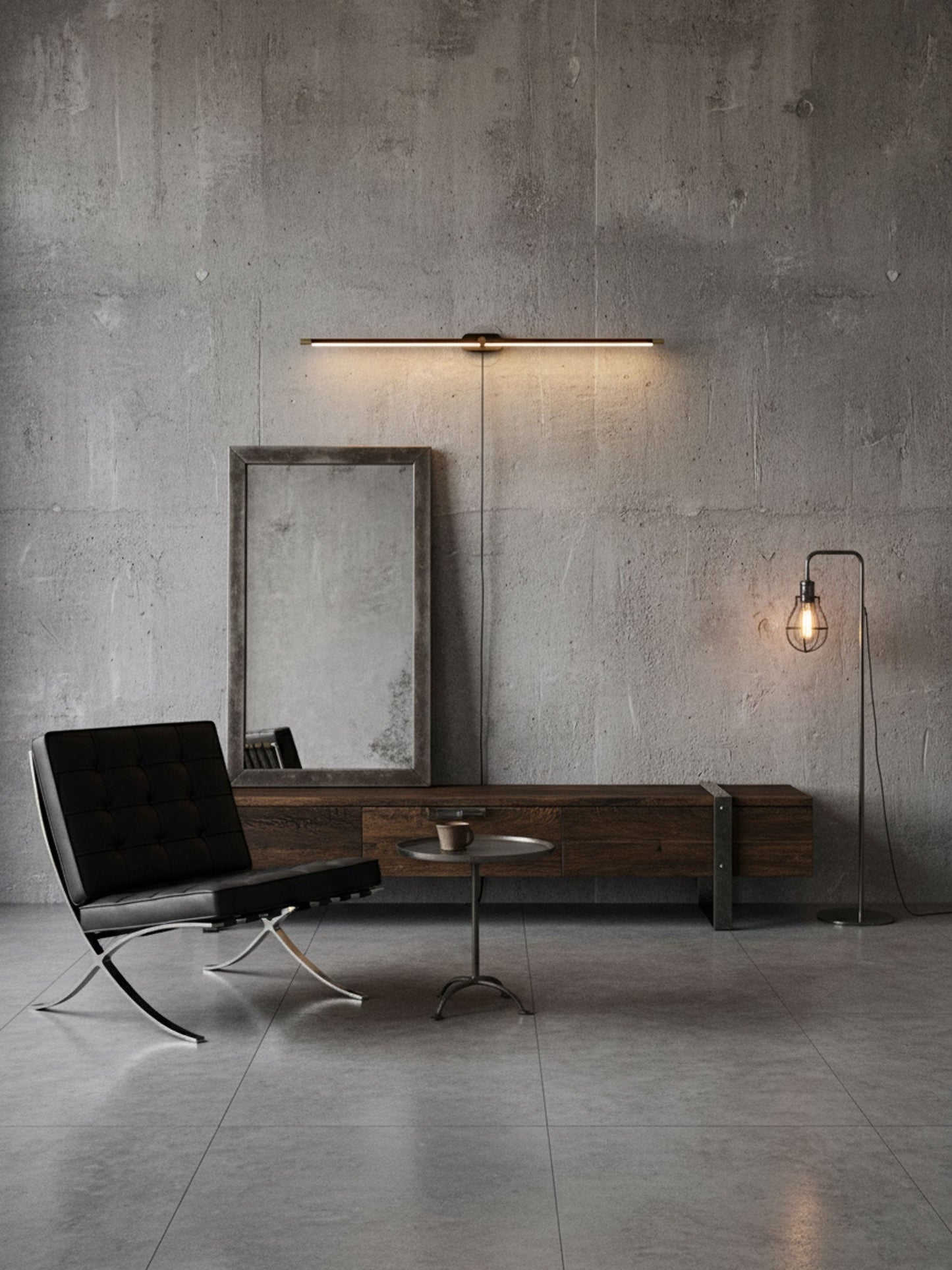 Minimalist Linear Plug-in Wall Lamp