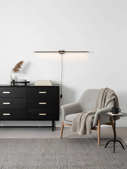 Minimalist Linear Plug-in Wall Lamp