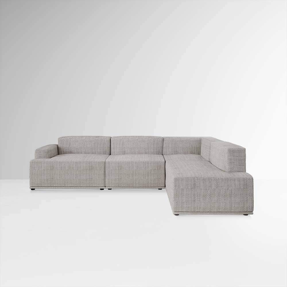 Minimalist Light Gray Modular 4 Seater Sofa