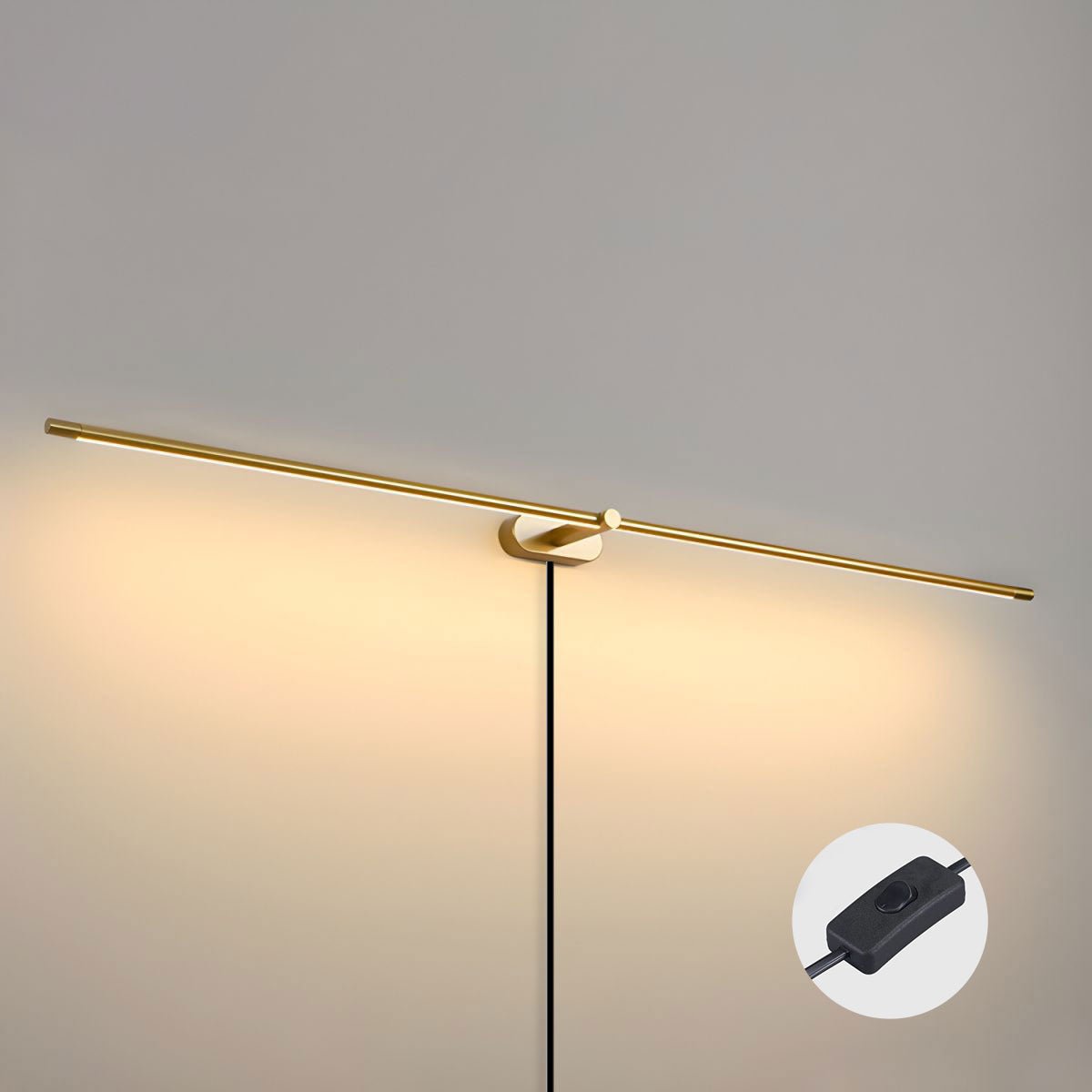 Minimalist Linear Plug-in Wall Lamp