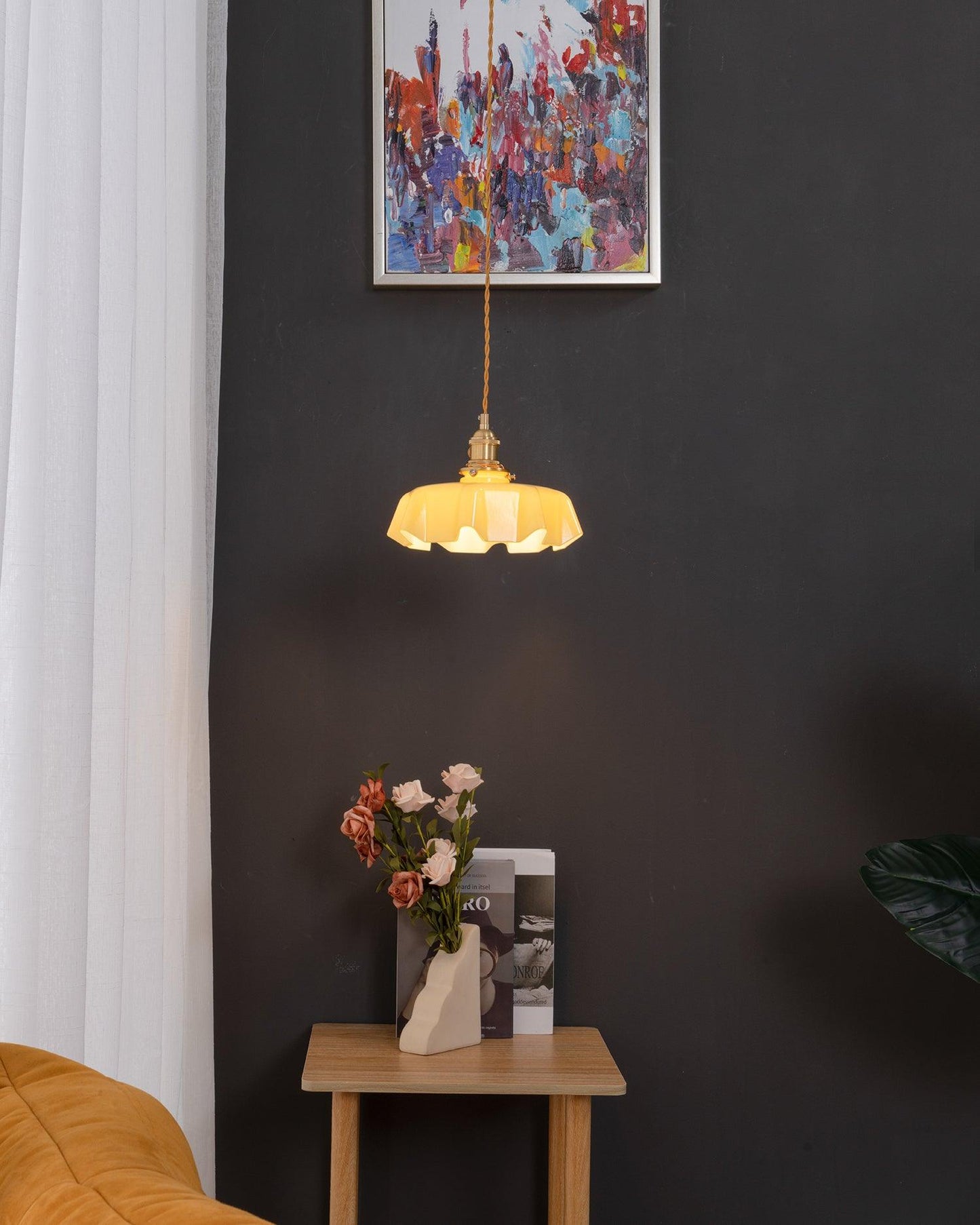 French Flower Houselight Pendant Swag Light