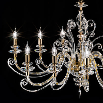 Modern Candle Style Oval Chandelier