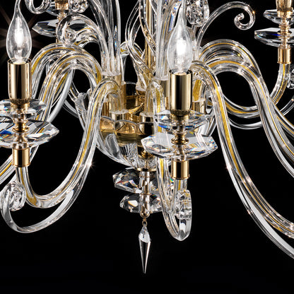 Modern Candle Style Oval Chandelier