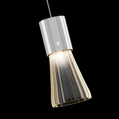 Modern Chrome Murano Glass Pendant Light
