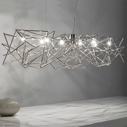 Modern Silver Geometric Pendant Light