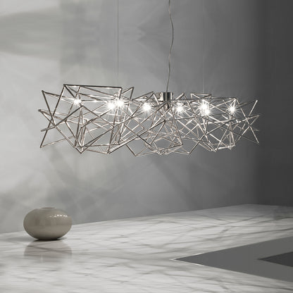 Modern Silver Geometric Pendant Light