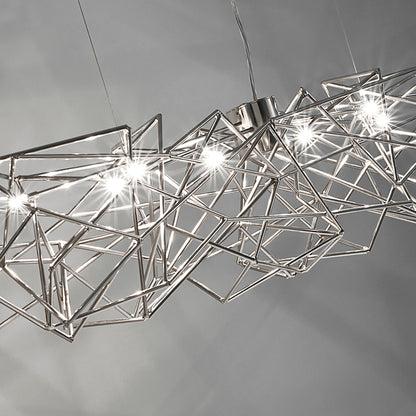 Modern Silver Geometric Pendant Light