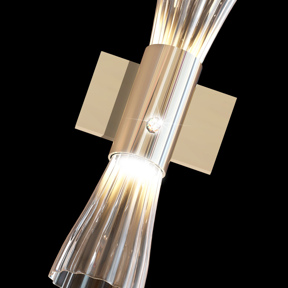 Modern Gold Leaf Murano Glass Wall Light