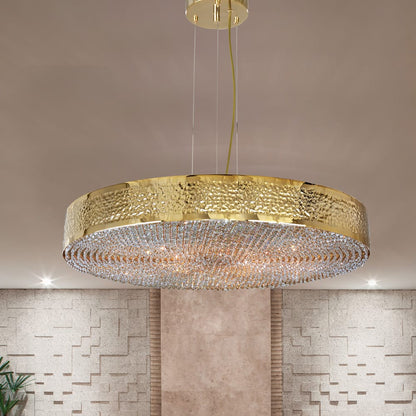 Modern Gold Plated Designer Crystal Chandelier