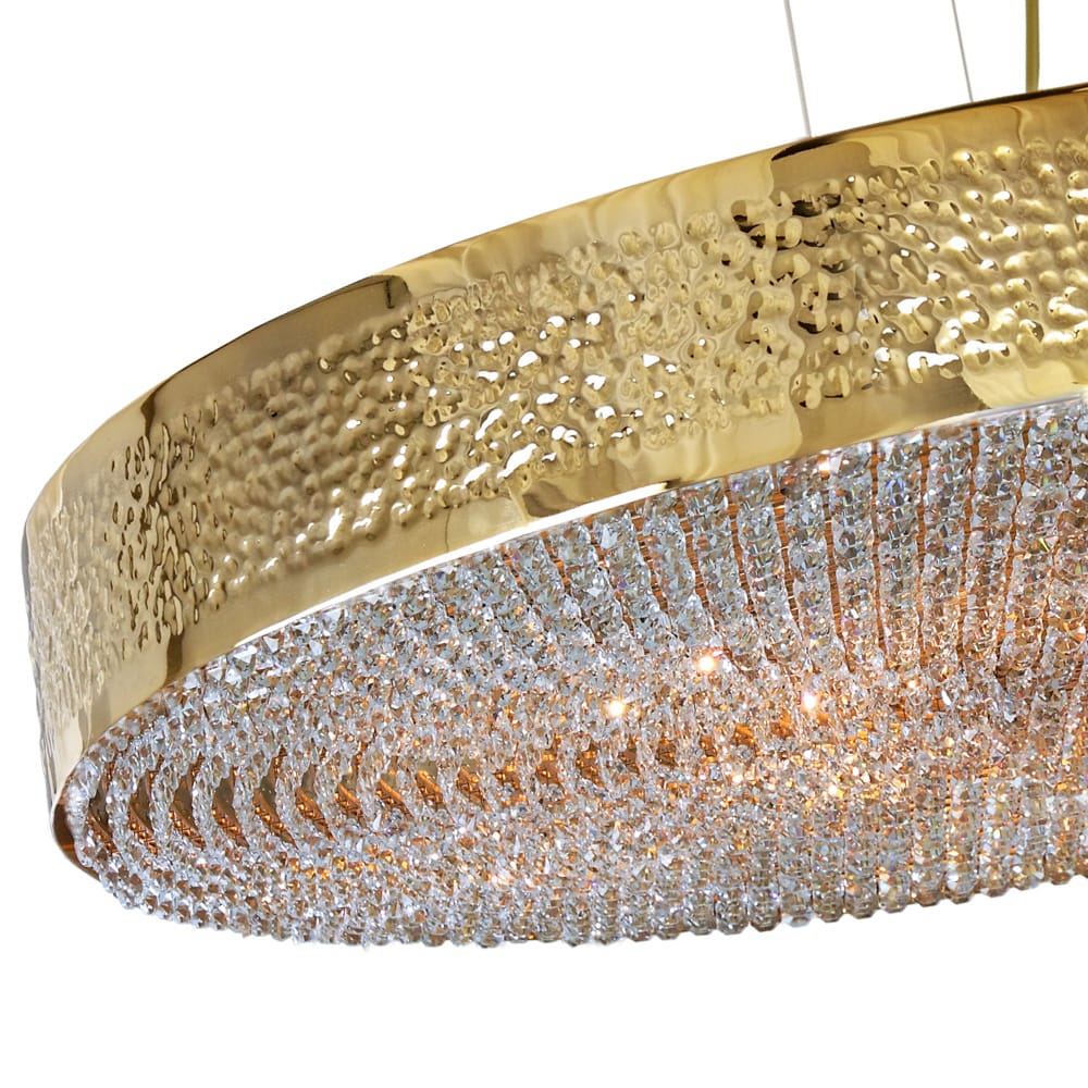 Modern Gold Plated Designer Crystal Chandelier