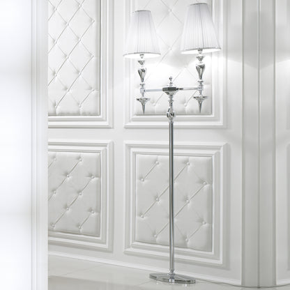 Modern Italian Designer Chrome Floor Lamp