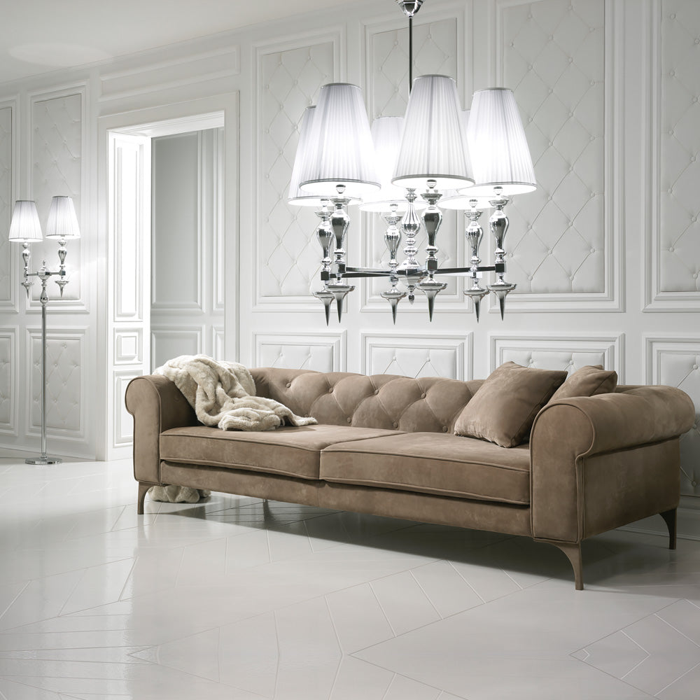 Modern Italian Designer Chrome Floor Lamp