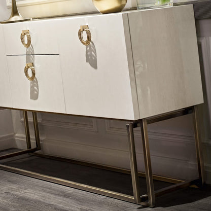 Modern Italian Designer Ivory Cabinet