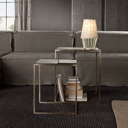 Modern Italian Designer Nest Of Mirrored Side Tables