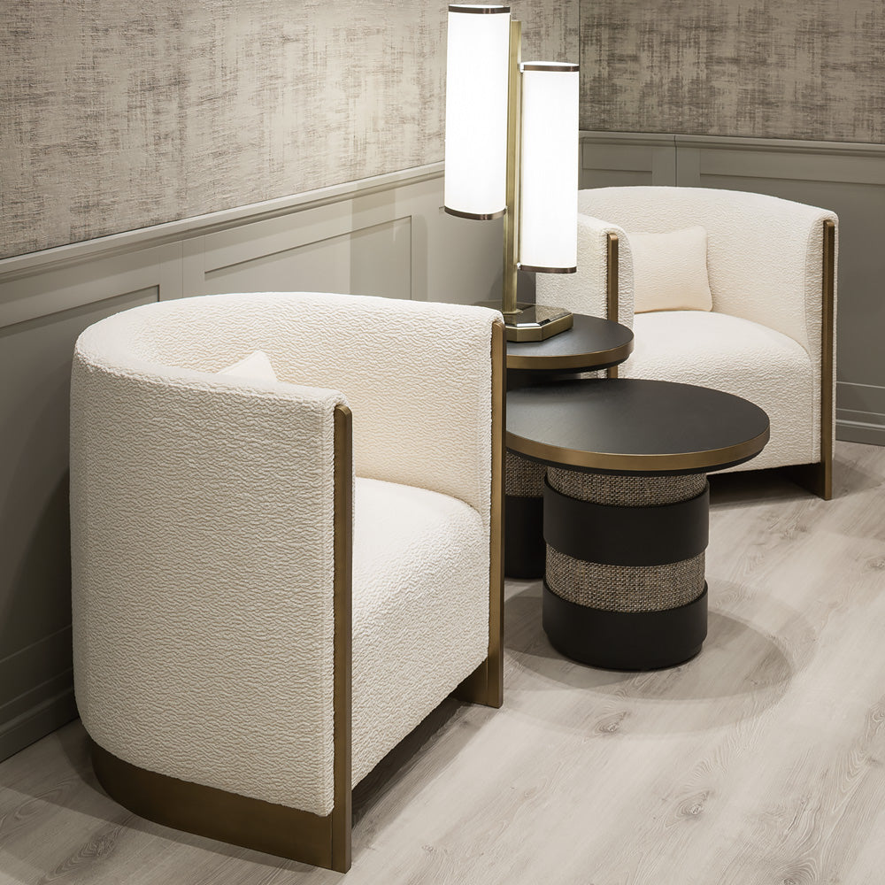 Modern Italian Designer Upholstered Tub Chair