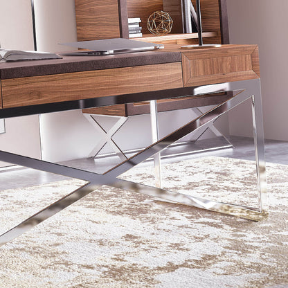 Modern Italian Designer Veneer Executive Desk