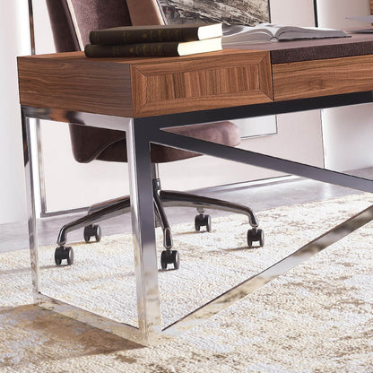 Modern Italian Designer Veneer Executive Desk