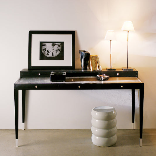 Modern Italian Leather Writing Desk