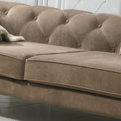 Modern Italian Nubuck Leather Designer Sofa