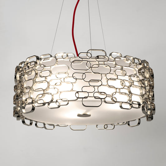 Modern Silver Geometric Ceiling Light