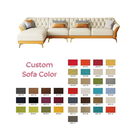 Modern American-Style Tufted Sectional Sofa