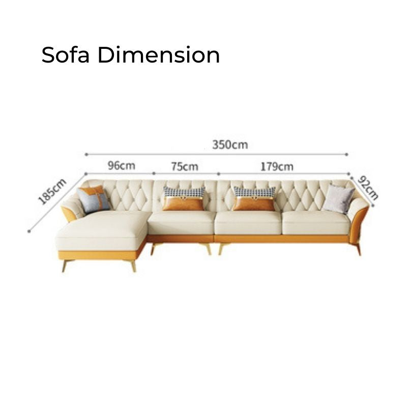 Modern American-Style Tufted Sectional Sofa