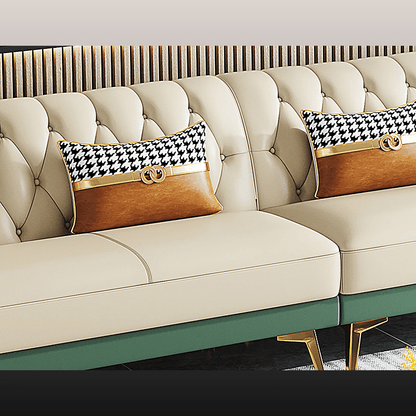 Modern American-Style Tufted Sectional Sofa