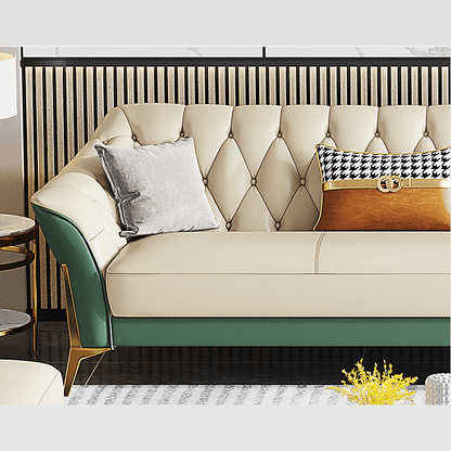 Modern American-Style Tufted Sectional Sofa