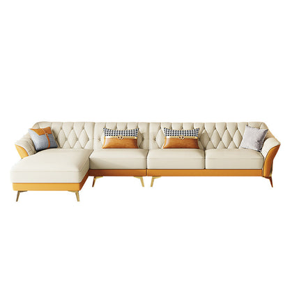 Modern American-Style Tufted Sectional Sofa