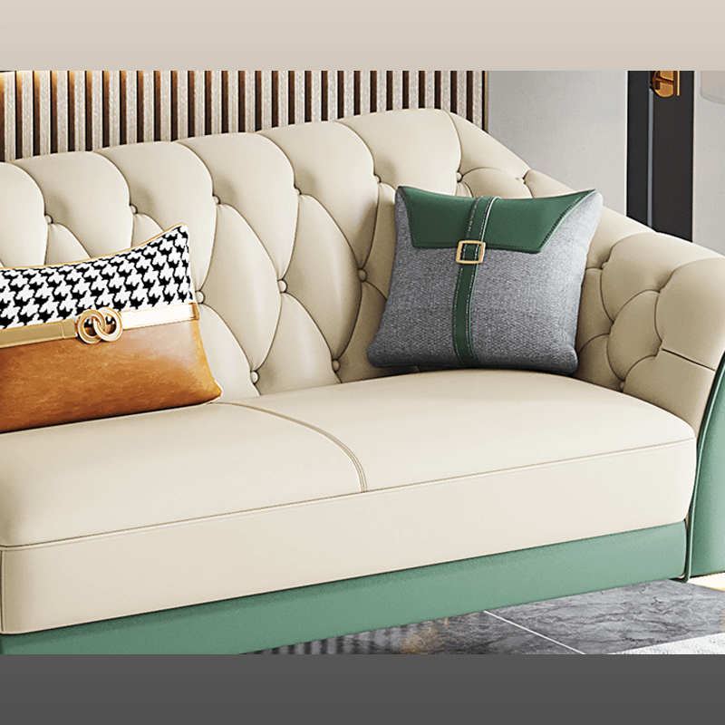 Modern American-Style Tufted Sectional Sofa