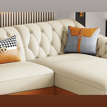 Modern American-Style Tufted Sectional Sofa