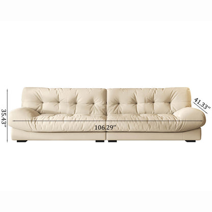 Modern Beige Velvet Section Couch with Arms