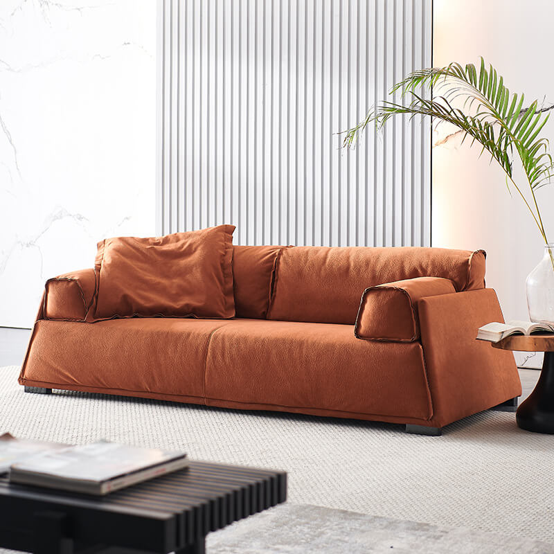 Modern Minimalist Puff Daybed Sofa - Brown