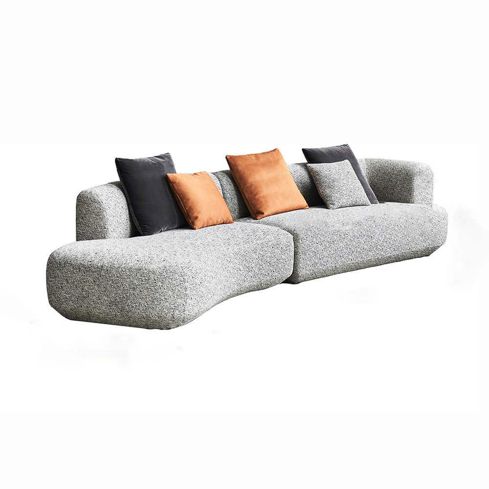 Modern Modular Three-seat Sofa with Left Armrest