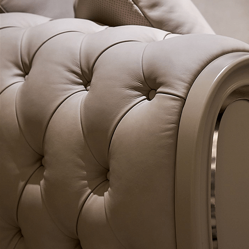 Modern U-Shaped Fabric Tufted Sofa