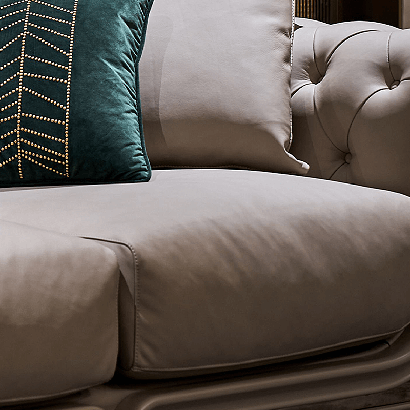 Modern U-Shaped Fabric Tufted Sofa