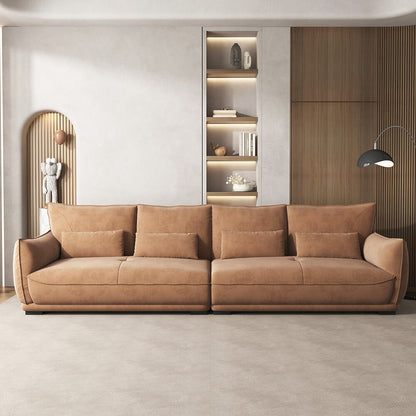 Modern Velvet Cloth Section Sofa with Arms