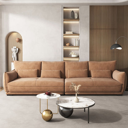 Modern Velvet Cloth Section Sofa with Arms