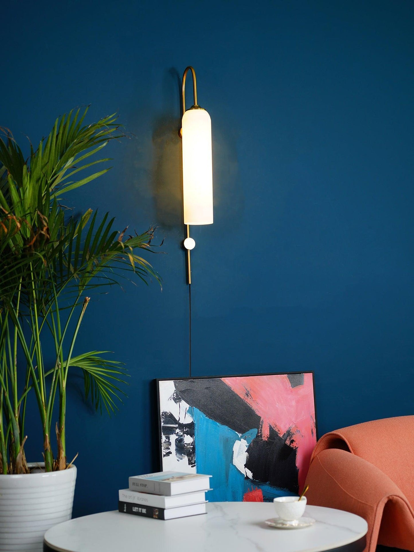 Modern Glass Plug-In Sconce Wall Lamp