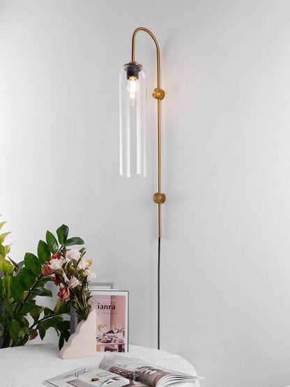 Modern Glass Plug-In Sconce Wall Lamp