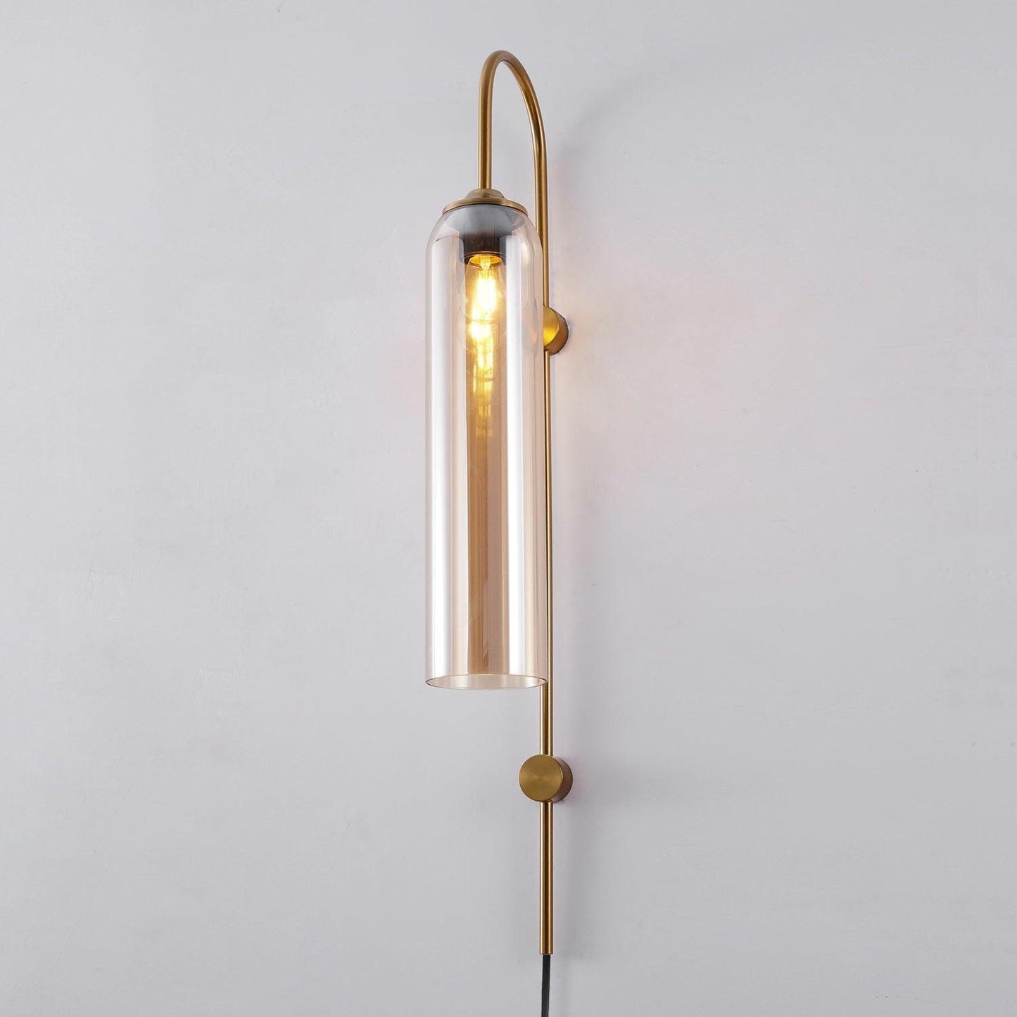 Modern Glass Plug-In Sconce Wall Lamp